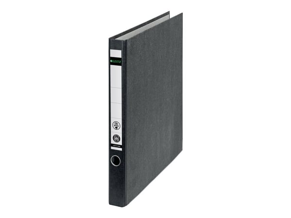 LEITZ cloud marmorringperm, 2 D-ringmekanisme, svart DIN A4, ryggbredde: 35 mm, pappomslag, utvendig med (1040-00-00)
