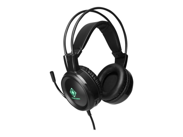 DELTACO GAMING GAM-105 - Hodesett - full størrelse - kablet - 3,5 mm jakk - svart