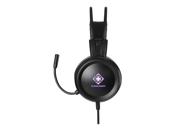 DELTACO GAMING GAM-105 - Hodesett - full størrelse - kablet - 3,5 mm jakk - svart