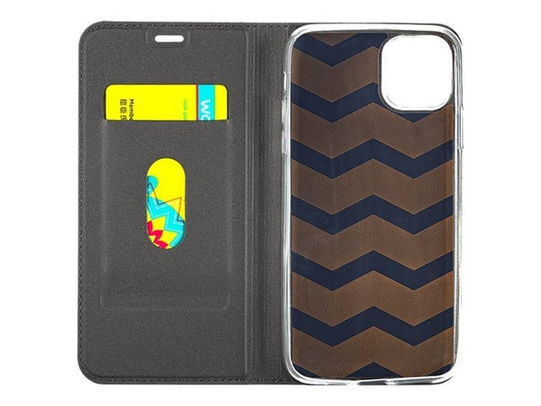 X-Shield - Lommebok for mobiltelefon - polyuretanlær - svart - for Apple iPhone 11 Pro Max