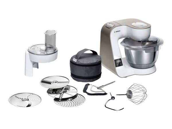Bosch MUM5 MUM5XW10 - Kjøkkenmaskin - 1000 W - hvit/sjampanje