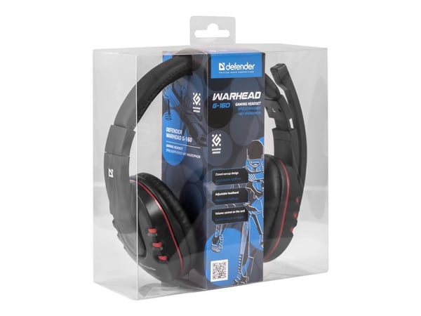 Defender Warhead G-160 - Gaming - hodesett - on-ear - kablet - 3,5 mm jakk - svart
