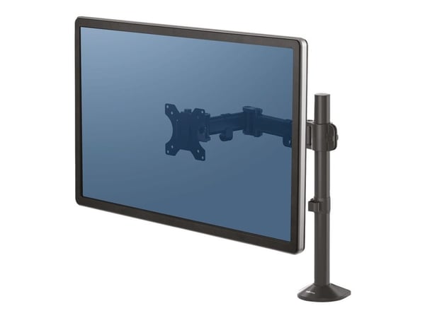 Fellowes Reflex Single Monitor Arm - Monteringssett - justerbar arm - for Skjerm - metall - svart, RAL 9017 - skjermstørrelse: inntil 32" - skriveb...