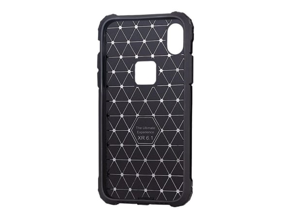 X-Shield Hard - Bagsidecover til mobiltelefon - termoplastisk polyuretan (TPU) - sort - for Apple iPhone XR