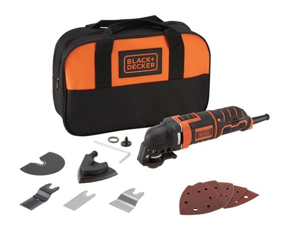 Black & Decker MT300SA2, Skärande, Slipning, Polering, Rust/corrosion removing, Sågning, Skrapning, Svart, Orange, 10000 OPM, 101 dB, 90 dB, AC