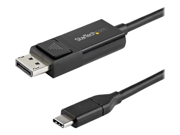 StarTech 6ft (2m) USB C to DisplayPort 1.2 Cable 4K 60Hz, Bidirectional DP to USB-C or USB-C to DP Reversible Video Adapter Cable, HBR2/HDR, USB Ty...
