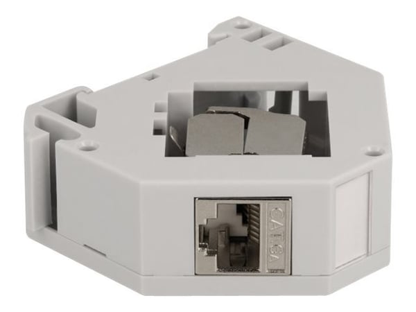 Delock - Modulær adapter - DIN-skinnemonterbar - grå - 1 portti