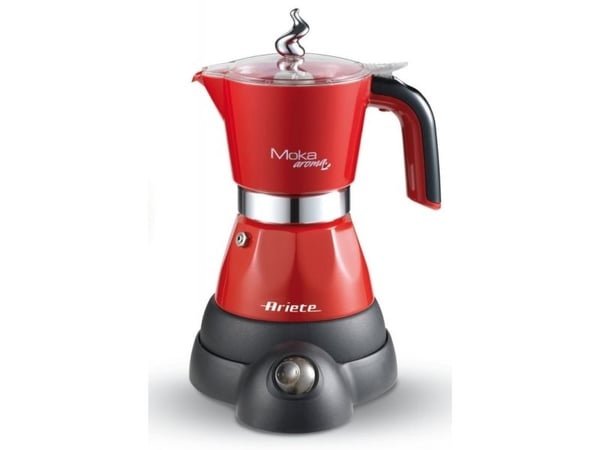 Ariete 1358/16, Elektrisk mokapanna, malet kaffe, 400 W, Röd