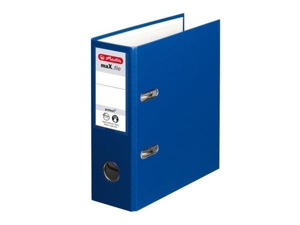 Herlitz maX.file protect - Hevarmbuefil - bokryggbredde: 75 mm - for A5 (148 x 210 mm) - blå