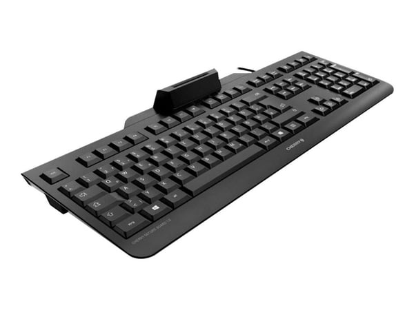 CHERRY SECURE BOARD 1.0 - Tastatur - med NFC - USB - Pan Nordic - smakskontakt: CHERRY LPK - sort