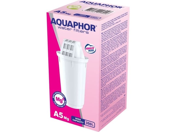 AQUAPHOR A5 Mg 350 l, Annostelijan vesisuodatin, 350 L, Valkoinen