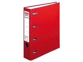 Herlitz maX.file protect - Hevarmbuefil - bokryggbredde: 70 mm - for A4 (210 x 297 mm), A5 (148 x 210 mm) - rød