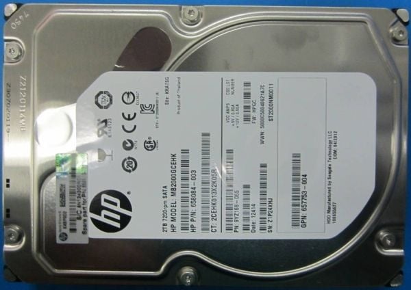 HPE Midline - Harddisk - 2 TB - intern - 3.5" LFF - SATA 6Gb/s - 7200 rpm