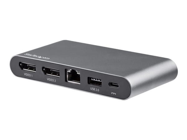 StarTech.com USB C Dock, 4K Dual Monitor DisplayPort, Mini Laptop Docking Station, 100W Power Delivery Passthrough, GbE, 2-Port USB-A Hub, USB Type...