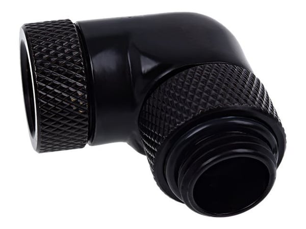 Alphacool jääpuikon kulmasovitin 90° 1/4", syvämusta - 17260