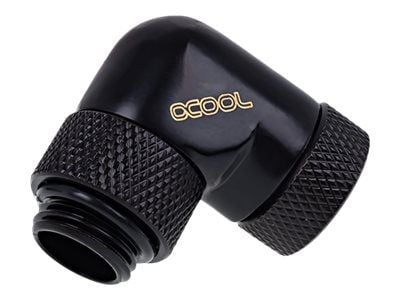 Alphacool Eiszapfen Connector Series - Vinklad monteringsadapter för vätskekylningssystem - svart