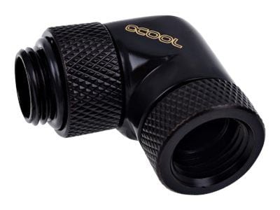 Alphacool jääpuikon kulmasovitin 90° 1/4", syvämusta - 17260