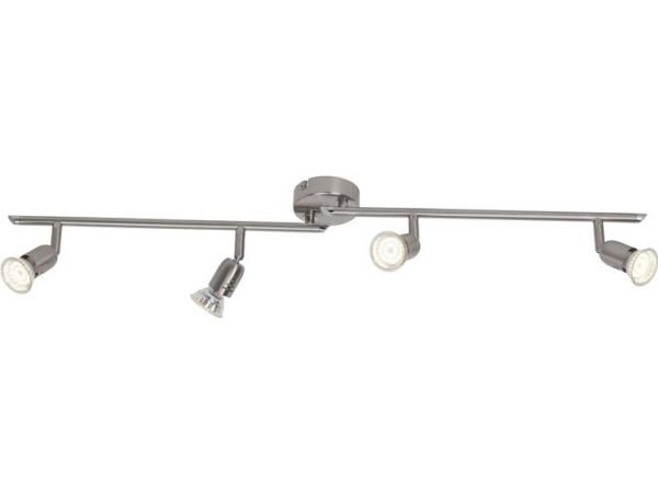 Brilliant Loona, Overflateegnet, GU10, 4 ampuller, LED, 3000 K, Nickel