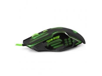 Esperanza MX403 APACHE - Mus - ergonomisk - høyrehendt - 6 knapper - kablet - USB - grønn