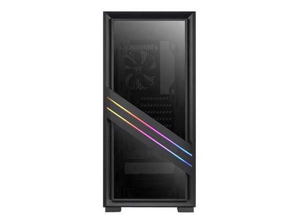 Thermaltake Versa T35 TG RGB - Mid tower - ATX - sidepanel med vindu (herdet glass) - ingen strømforsyning (PS/2) - svart - USB/lyd