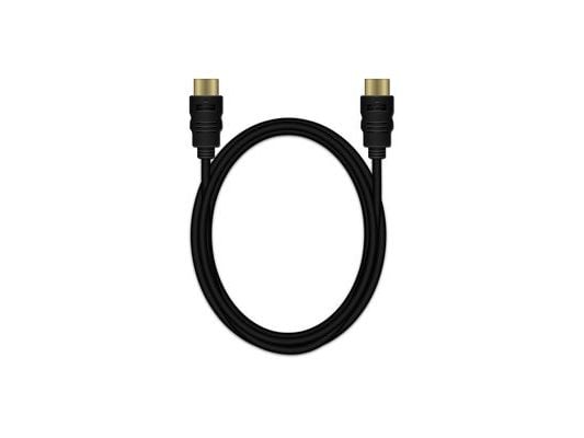 MediaRange - HDMI-kabel med Ethernet - HDMI plugg til HDMI plugg - 1.8 m - trippel beskyttelse - svart - rund, 4K-støtte