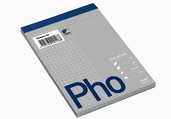 Bantex 400051501, Monokromatisk, Blå, Grå, A6, 100 ark, 60 g/m², Kvadratisk papir