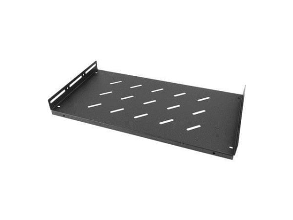 Lanberg - Rack-hylle - svart, RAL 9004 - 1U - 19"
