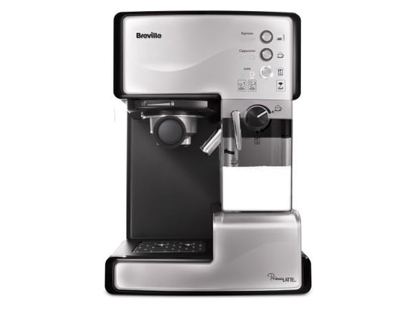 Breville PrimaLATTE, Espressomaskin, 1,5 l, Kaffe pute, Malt kaffe, Sort, Rustfritt stål