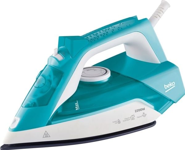 Beko SIM3122T, Tørr & dampstrykejern, Keramisk strykesåle, 140 g/min, Turkis, 25 g/min, 0,24 l