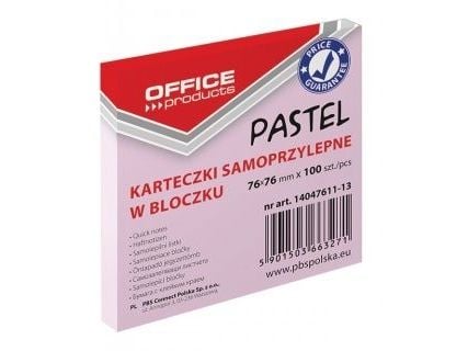 Notatlapper selvheftende 76x76, pastellrosa (14047611-13)