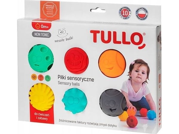 Sensorbollar smiley faces 6 st 462 74620