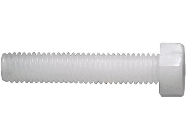 TOOLCRAFT 830209 Sekskantskrue M2.5 10 mm utvendig sekskant DIN 933, plast (polyamid) 10 stk