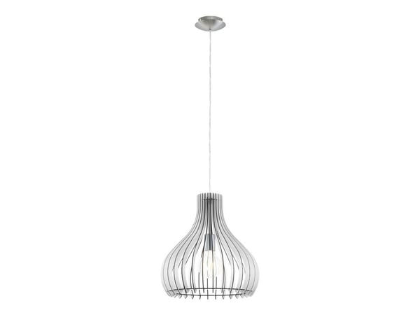 Eglo Tindori - Taklampe - 1 sokkel - E27 - hvit, satin-nikkel
