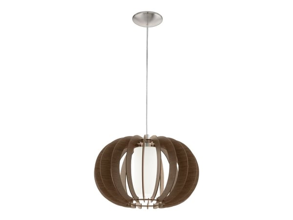 Eglo Stellato 3 - Taklampe - E27 - hvit, brun, satin-nikkel