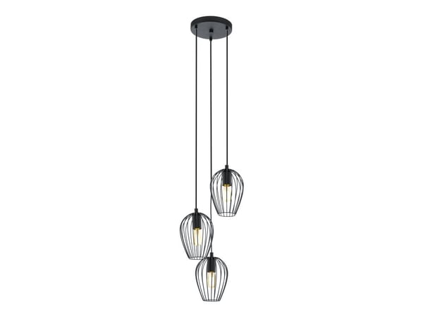 Eglo Newtown - Taklampe - 3 innganger - E27 - svart