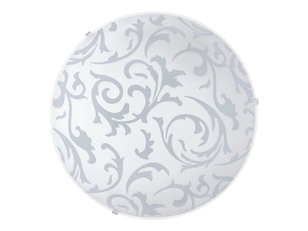 EGLO SCALEA taklampa i vitt med dekorerad glasskärm