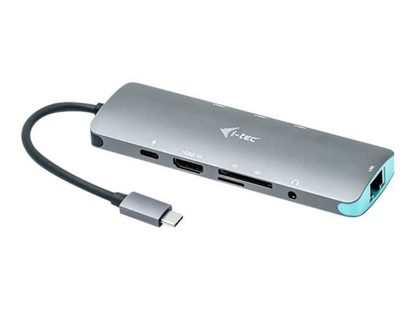 i-Tec USB-C Metal Nano Docking Station 4K HDMI LAN + Power Delivery - Dokkingstasjon - USB-C 3.1 - HDMI - 1GbE