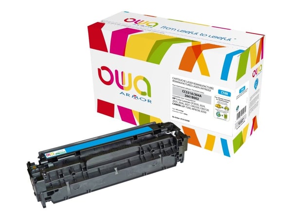 Armor - Cyan - kompatibel - tonerpatron (alternativ for: HP CC531A) - for HP Color LaserJet CM2320fxi, CM2320n, CM2320nf, CP2025, CP2025dn, CP2025n...