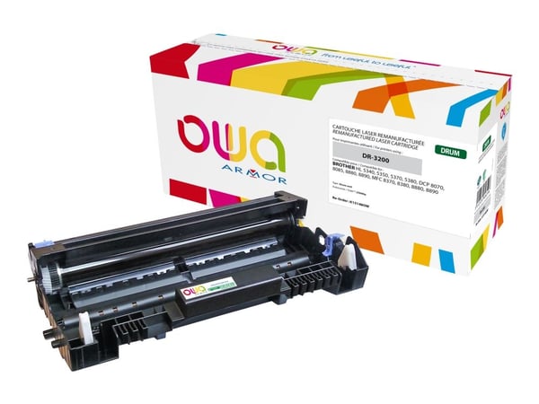 OWA - Svart - kompatibel - gjenfabrikert - trommelsett (alternativ for: Brother DR3200) - for Brother DCP-8070, HL-5340, 5350, 5370, 5380, MFC-8370...