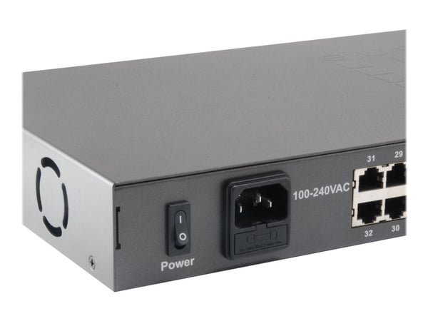 LevelOne FGP-3400W250 - Switch - 32 x 10/100 (PoE+) + 2 x 10/100/1000 - rackmonterbar, stasjonær - PoE+ (250 W)