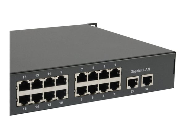 LevelOne FGP-3400W250 - Switch - 32 x 10/100 (PoE+) + 2 x 10/100/1000 - rackmonterbar, stasjonær - PoE+ (250 W)