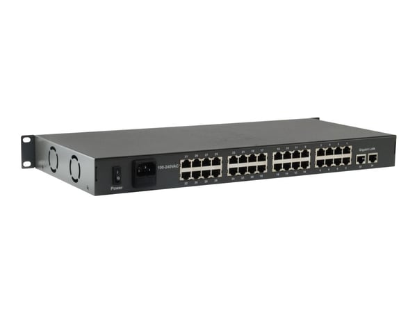 LevelOne FGP-3400W250 - Switch - 32 x 10/100 (PoE+) + 2 x 10/100/1000 - rackmonterbar, stasjonær - PoE+ (250 W)