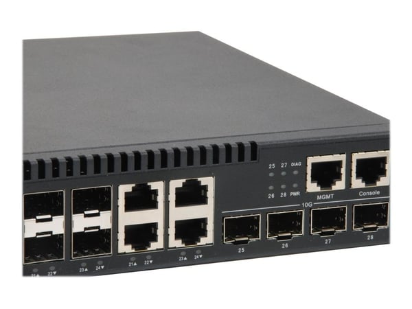 LevelOne KILBY GTL-2872 - Switch - L3 Lite - Styrt - 20 x Gigabit SFP + 4 x delt 10/100/1000 + 4 x 10 Gigabit SFP+ - rackmonterbar - AC 120/230 V /...