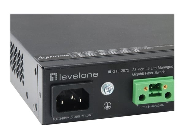 LevelOne KILBY GTL-2872 - Switch - L3 Lite - Styrt - 20 x Gigabit SFP + 4 x delt 10/100/1000 + 4 x 10 Gigabit SFP+ - rackmonterbar - AC 120/230 V /...