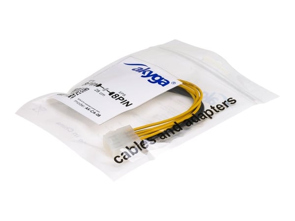 Akyga - Skjøteledningsadapter - 8-pins EPS12V (hunn) til 8-pins EPS12V (hann) - 20 cm