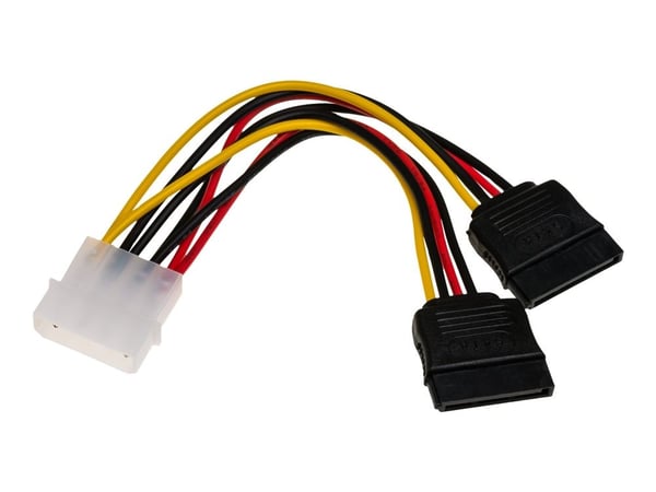 Akyga - Strømforsyningsadapter - 4-PIN intern strøm (hun) til SATA strøm (han) - 15 cm