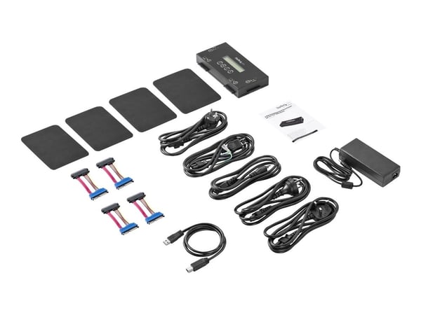 StarTech.com Hårddiskrensare för 2,5 eller 3,5-tums SATA-enheter - 4 fack - fristående - Hårddiskraderare - 2.5" / 3.5" - SATA 6Gb/s - AC 100-240 V...
