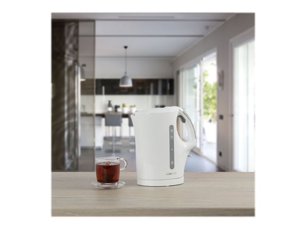 Clatronic WK 3445 - Vattenkokare - 1.7 liter - 2.2 kW - vit