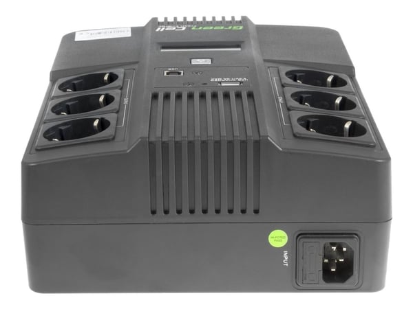 Green Cell AiO - UPS - AC 220/230/240 V - 360 watt - 600 VA - 7 Ah - USB - utgangskontakter: 6
