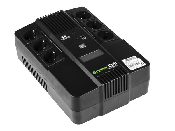 Green Cell AiO - UPS - AC 220/230/240 V - 360 watt - 600 VA - 7 Ah - USB - utgangskontakter: 6